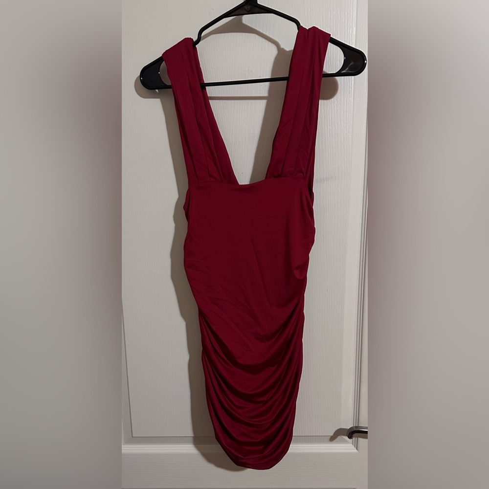 Women's Sexy Bodycon Sleeveless Small burgundy christmas new year party - Picture 5 of 7